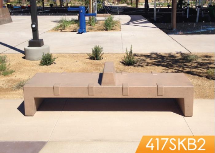 417SKB2 - Flat bench w/Armrest