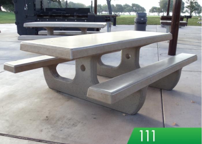 111 - 8' Picnic Table w/Relief Edges