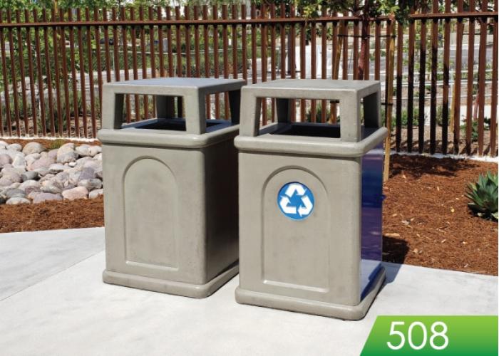 508 - Square Receptacle, Square Deposit