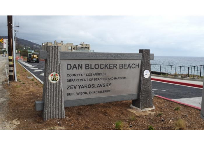 Sign - Dan Blocker Beach (Los Angeles)