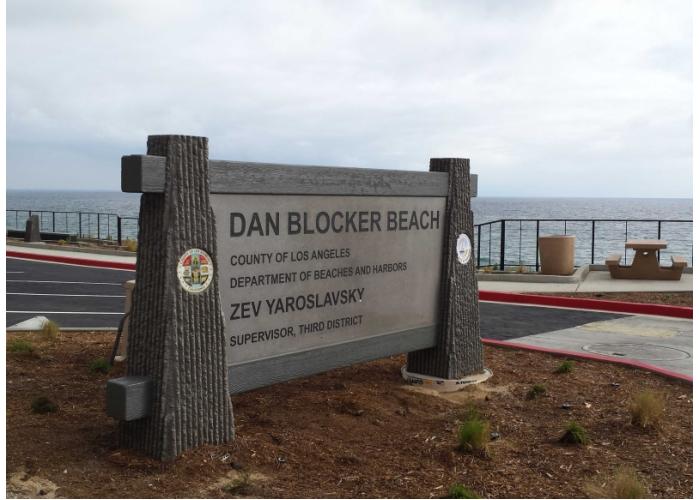 Sign - Dan Blocker Beach (Los Angeles)