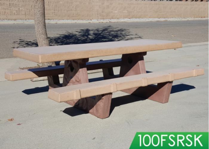 92" Square Leg Tables w/Rock Texture