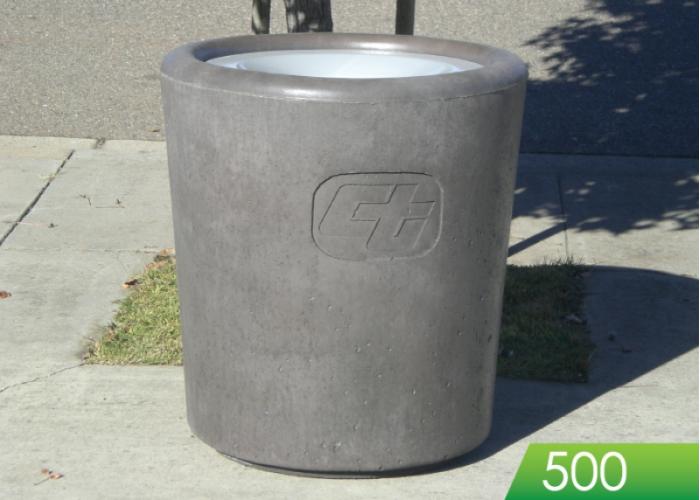 40 Gal. Dome Top Concrete Outdoor Garbage Can 40GRL (6 Finishes)