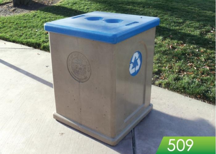 509 - Square Receptacle w/Top Holes
