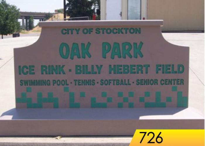 726 - 9' Sign w/Raised Tiles