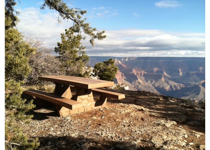 92" Tables w/woodgrain and rock