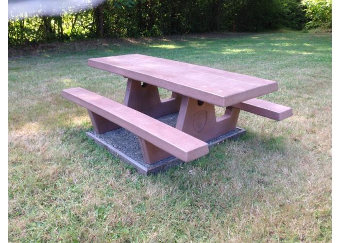 92" Square leg tables w/woodgrain