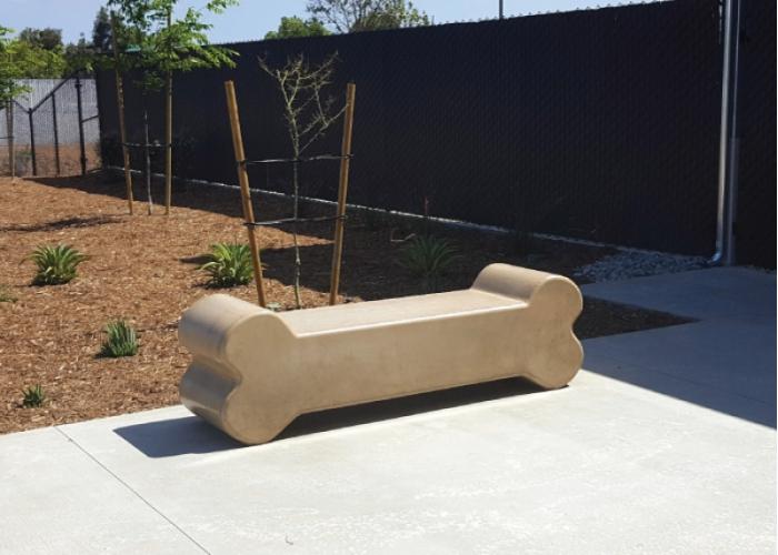 Dog Bone Bench 6' with Plain Back