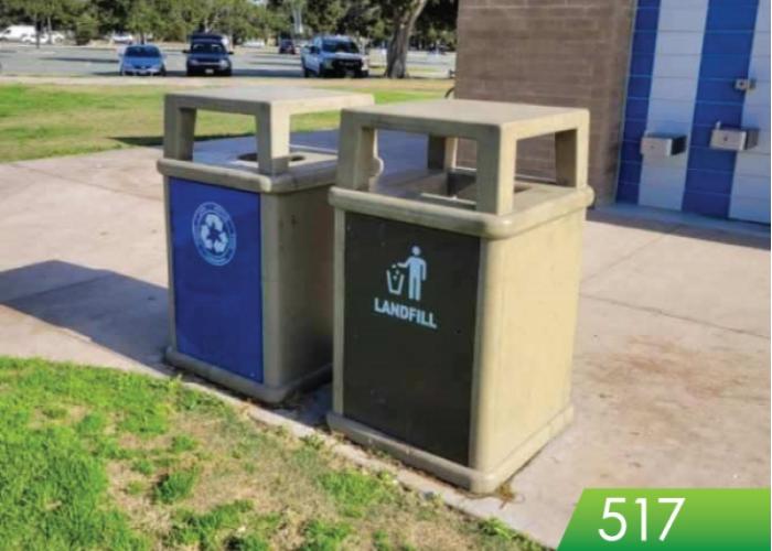 517 - Square Receptacle, Square Deposit